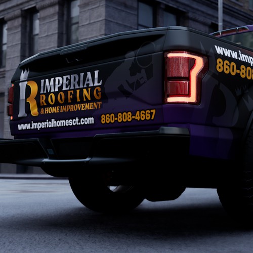 truck wrap for roofing company Design by ✨Elis Alves✨