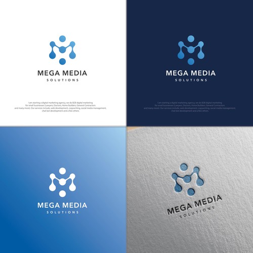 Design A Modern Logo For My Digital Marketing Agency: Mega Media Solutions Design by Art Tsukuyomi