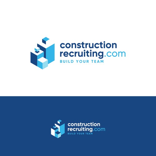 constructionrecruiting.com logo to appeal to construction companies who need to find great talent Design by Lyna™