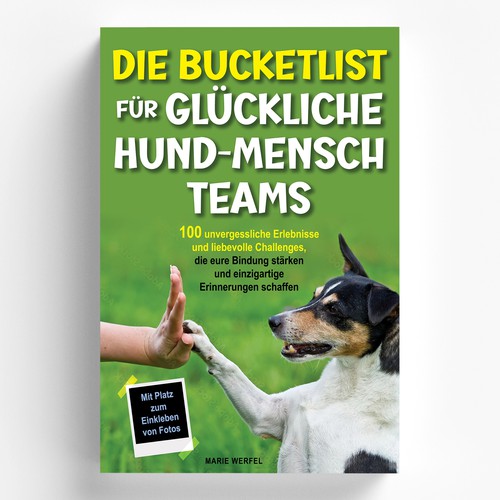 Design a harmonious, cute cover for a dog & human bucketlist Design by elQue.design