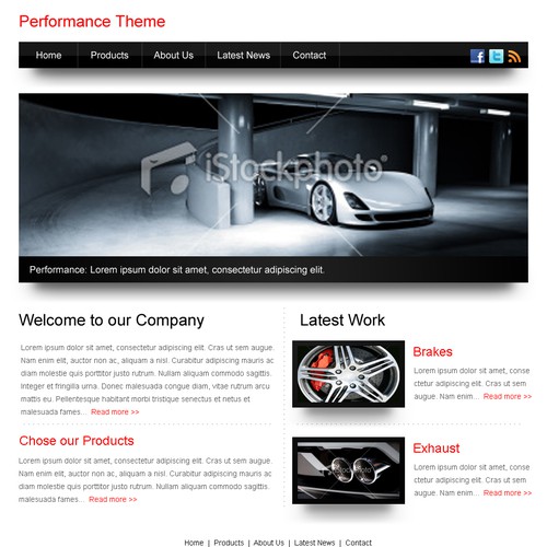 1-3 Page Website Template Design von TwitchDesign