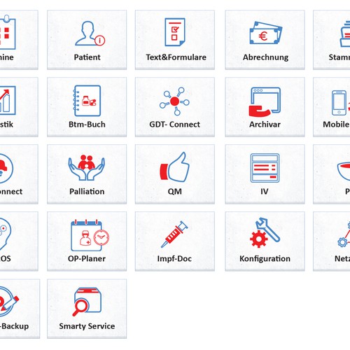 Create 22 software icons for medical software Design by artsemafey