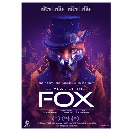 Life360 2023 Year of the Fox Poster Design by sougatacreative