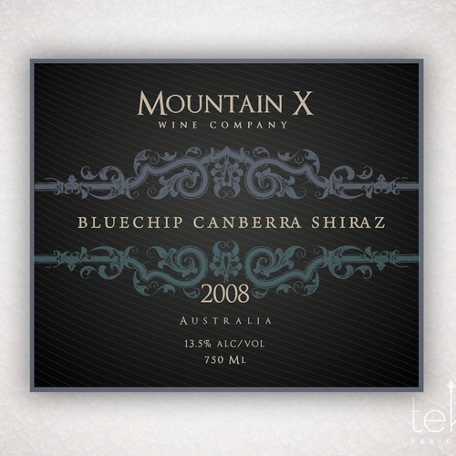 Mountain X Wine Label Design by Lauratek