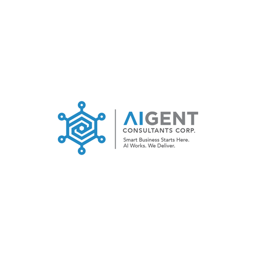 AI Agent Company: Appealing to small to medium sized businesses. Design by atmeka