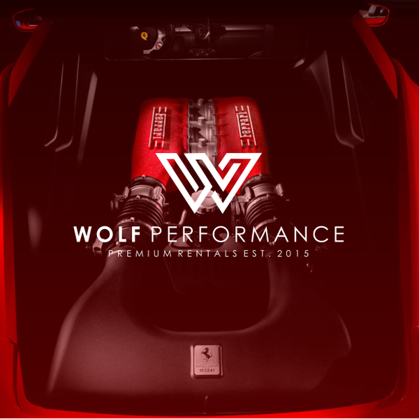 Design by Rejeki. titled "WOLF Performance - Premium Rentals EST. 2015"