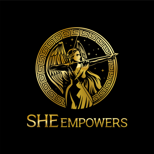SHEempowers - luxurious design of a woman preferrably in some kind of a circle to appeal to women professionals Design by Insfire!