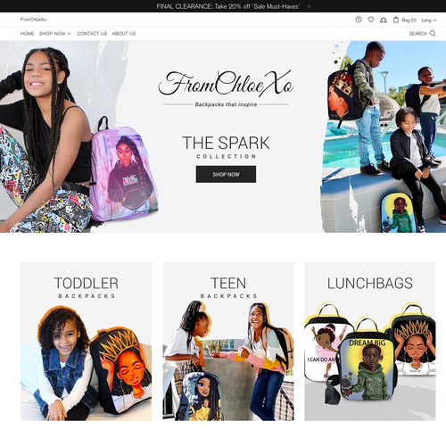 Backpack Header Image Design by Iconic Graphic