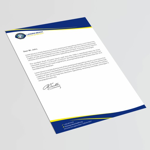 Laguna Beach Police Department Stationary Design by thinkweb art
