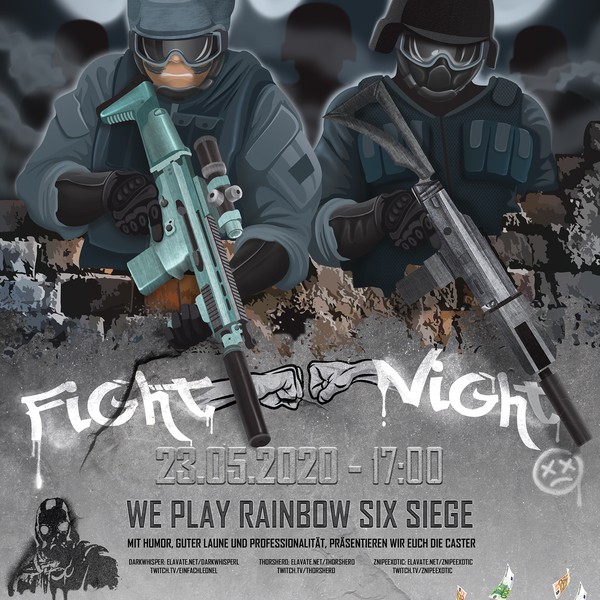 Illustration design-poster for e-sports.rocks