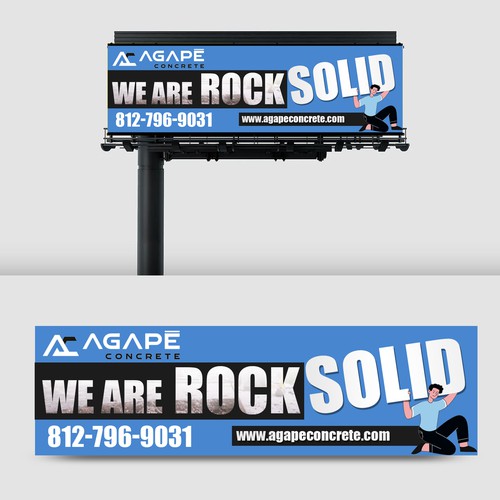 AN AMAZING CONCRETE COMPANY BILLBOARD NEEDED Aprox 14’ tall and 48’ wide Design by rskideas