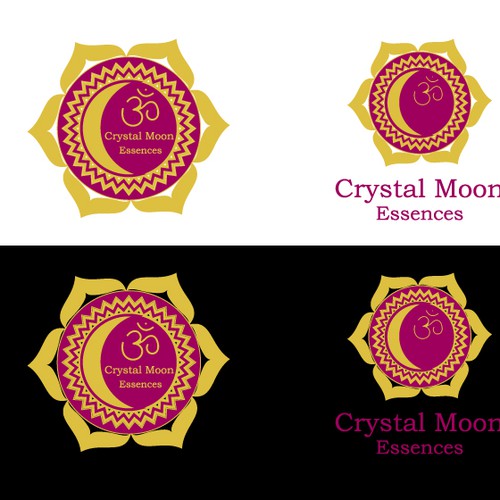 Logo for Crystal Moon Essences - remedies for harmonic rebalance and well-being Réalisé par pemacreative