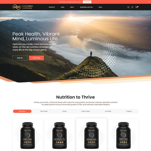 Design the "sexiest" and most powerful health supplements website on the planet Design by netGuruMedia