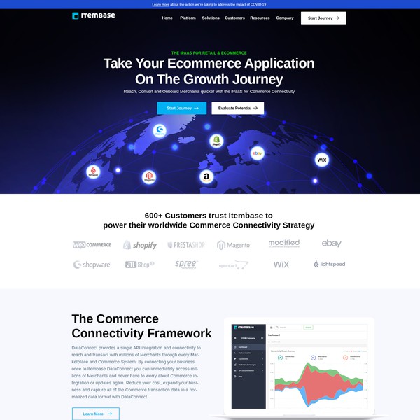 Web Design for iPaaS Ecommerce Platform