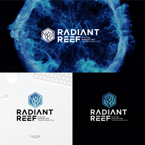 Design Radiant Reef brand logo di casign