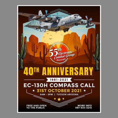 Air Force Flying Group 40th Anniversary Celebration Design by B88B