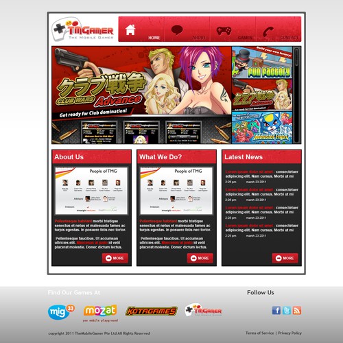 website design for TMGAMER Design by nazarene gonzales