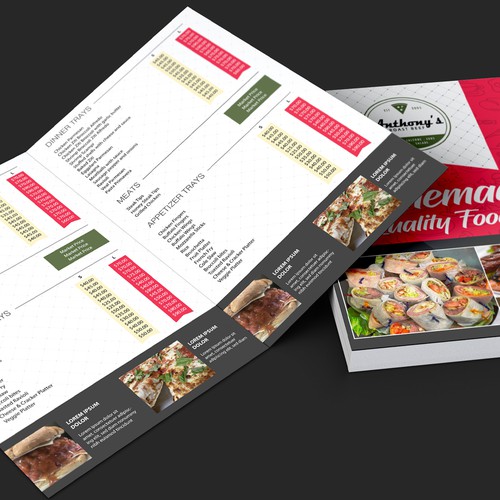 Love Food??? Create a modern, stylish Catering Menu for Anthony's Design by Artlock16