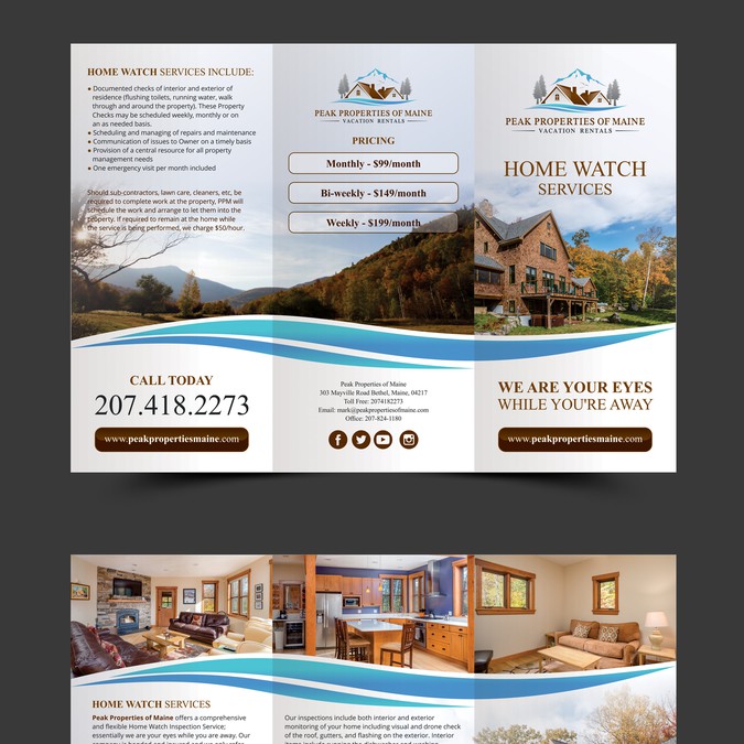 Vacation Rental Company Needs A Brochure To Promote A New