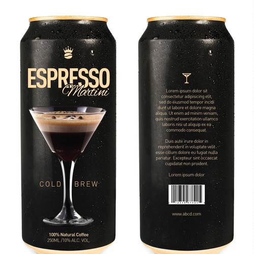 Logo / Product Design for new Espresso Martini beverage Design by Dakamrank