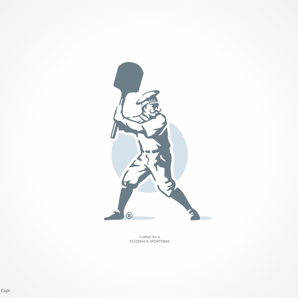 Gladiator logo with the title 'Pizzeria & Sportsbar'