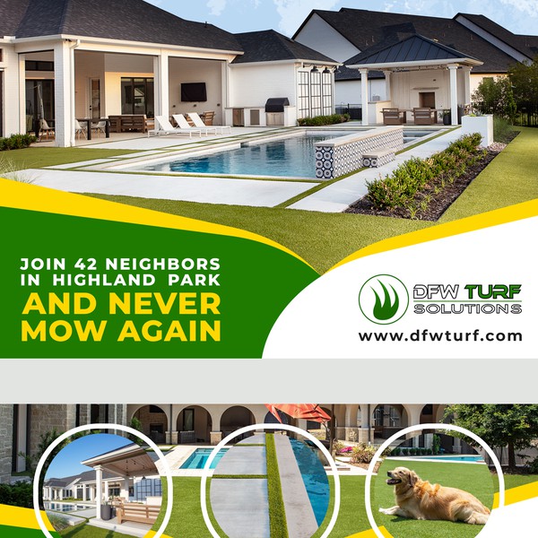 Postcard design for artificial turf solution company