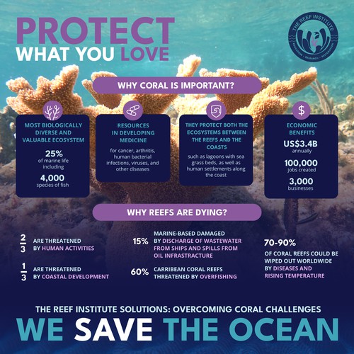 Coral Reef: Rescue to Reef Infographic Design by Maggie R.