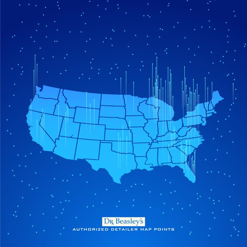 Design a coverage map for an eCommerce brand's authorized installers Design by Alfian_santoyan