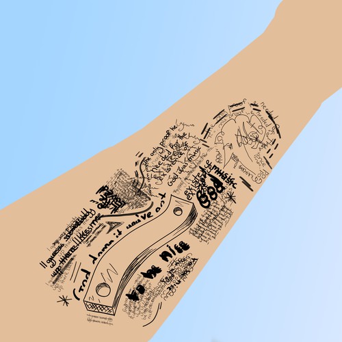 Kurt Vonnegut Tattoo Design Diseño de IsaacSauder