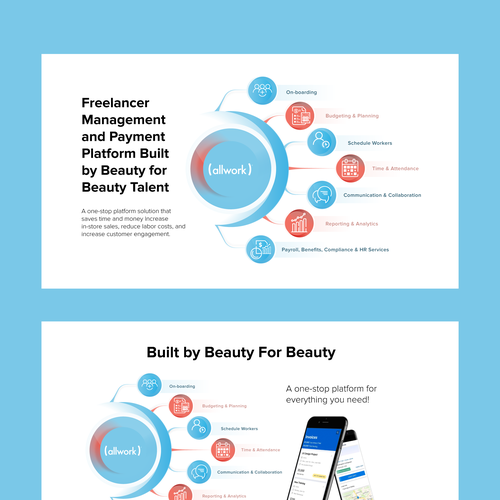 3-slide infographic series for freelancer management tech platform Design by ellie_designs