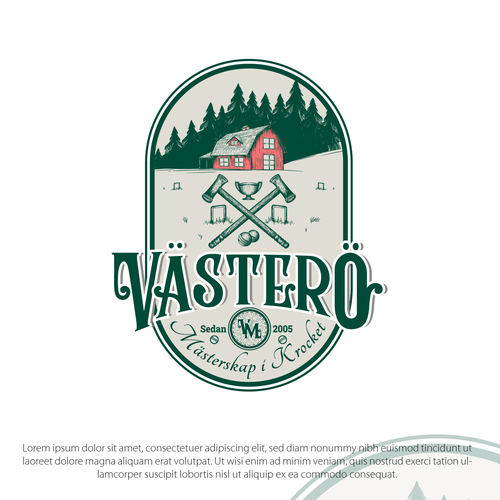 Legendary croquet tournament in Sweden. First logo ever. Looking for unique croquet vibe, creativity, and retro look! Design by ⭐DoubleStrokeStudio⭐