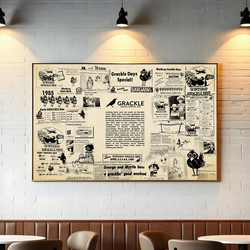 Designs | Historical Newspaper Collage - Restaurant Origin Story ...