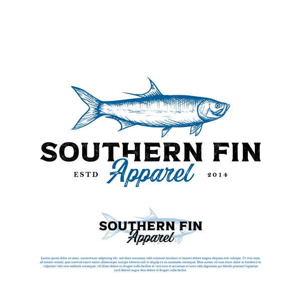 Logo for a fishing apparel brand