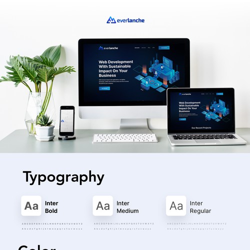 Front page design for modern web agency website Design by FuturisticBug