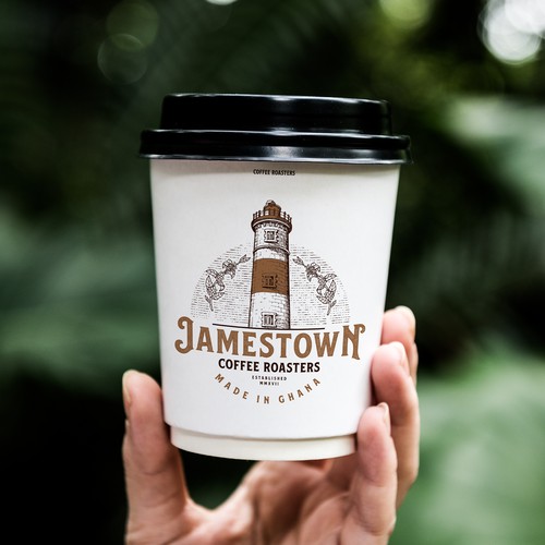 Coffee To-Go Cup Design for Cafe in Ghana Design by CREA CO