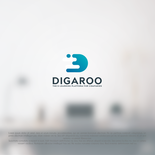 "Digaroo - die E-Learning Plattform für digitale Mobilisierung für Unternehmen" ganador Logotipos por pixelgarden