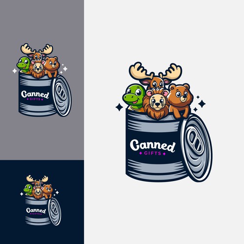 Create a fun logo for plush animals in a tin can Design by Brainbox Studio