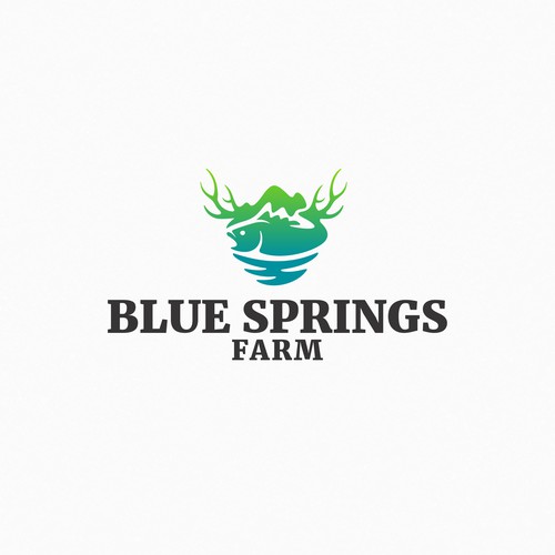 Logo for our Der hunting and bass fishing recreational farm Design by George d