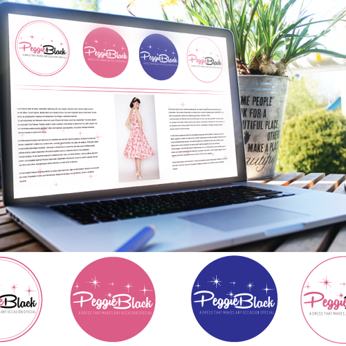 Create a captivating pinup logo design with a twist for Peggie Black Design by Maya984