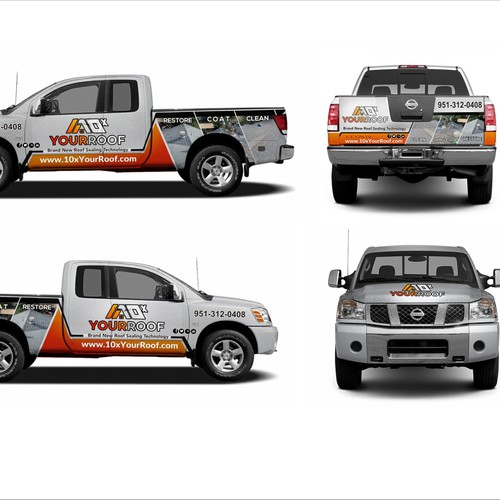 10xYourRoof - truck wrap Design by T i f a n y' s