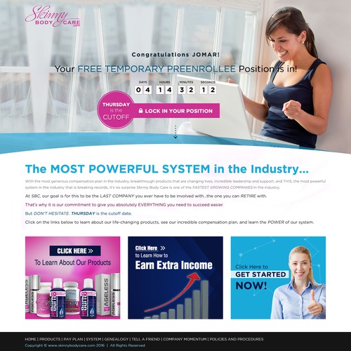 *** GUARANTEED PRIZE *** - New Website Template for MLM Company - NEW! Design by Jasmin_A