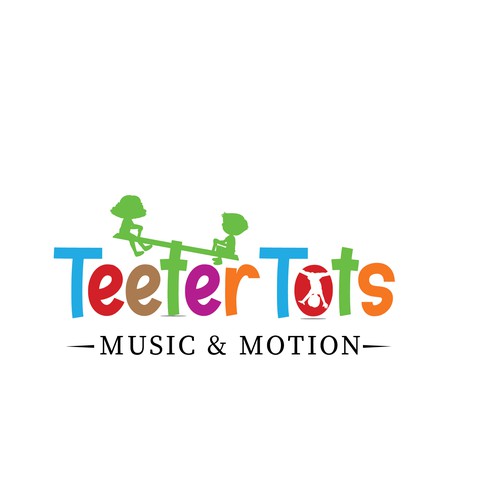 Teeter Totter meets Tumbling Tots - this logo is all about play! Diseño de M.Siddique