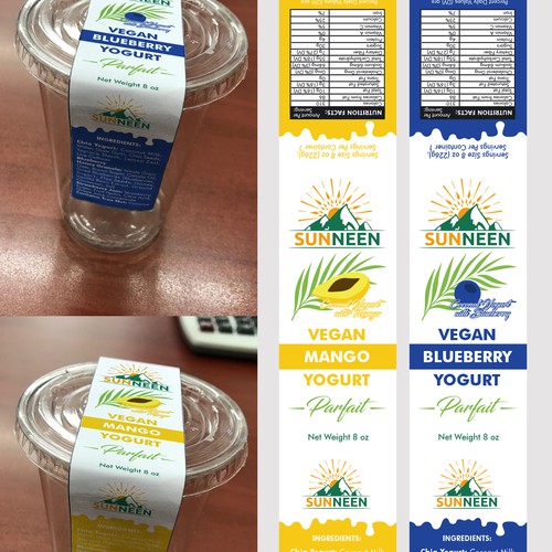 Design fresh/modern labels for new line of Vegan Yogurt Parfait Cups