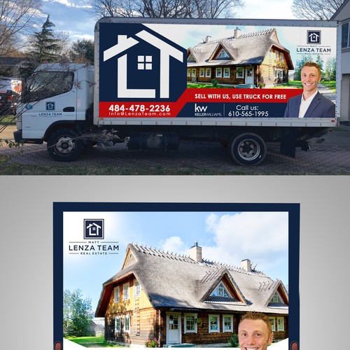 Custom Truck Design Wrap for Real Estate Agent, CREATIVE PROFESSIONAL CLEAN Design by Bittu2015