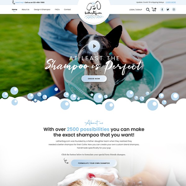 Custom Shopify Website for Shampoo Products