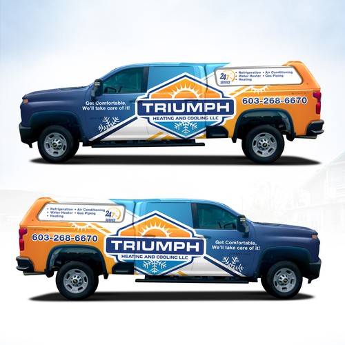 Hvac truck wrap Design by DuhaCreative