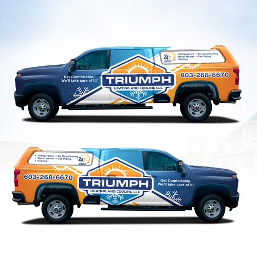 Hvac truck wrap Design por Duha™