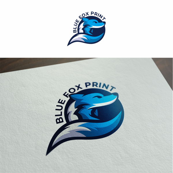 Design by Gendown titled "blue fox print"