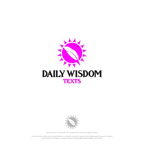 Daily Wisdom Texts - "Daily text messages from a selection of global wisdom" Design by Hamlet/simba14