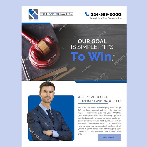 Designs Law Firm Newsletter Template Email contest